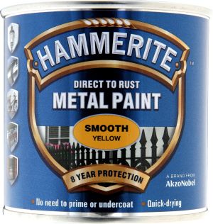 Hammerite Metal Paint Smooth Yellow 250ml