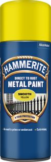 Hammerite Metal Paint Smooth Yellow 400ml Aerosol