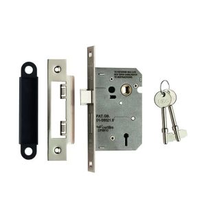 Easi-T Sashlock 3 Lever Contract Mortice 64mm Nickel Plated
