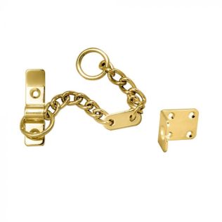 Heavy Door Chain 200mm Polished Brass