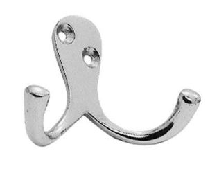 Victorian Double Robe Hook 51mm Polished Chrome