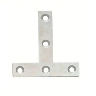 Tee Plate Pack Of 4 76mm Bright Zinc Plate