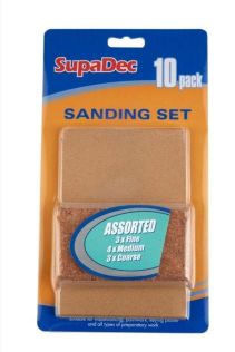 Supadec - Sanding Block & 10 Sanding Sheets