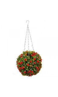 Topiary Red Rose Ball 30Cm
