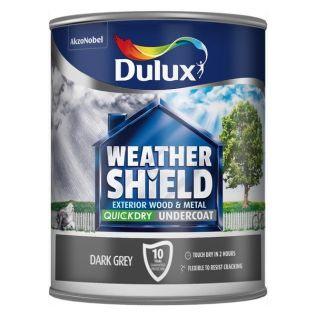 Dulux Weathershield Undercoat Paint Grey 750ml