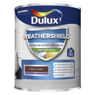 Dulux Weathershield Satin Paint Hazel Truffle 750ml
