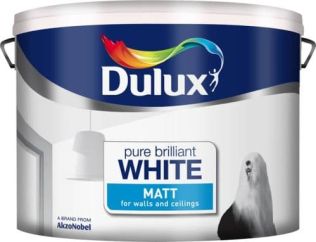 Dulux Matt Paint Pure Brilliant White 10L