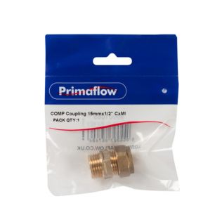 Primaflow Brass Compression Elbow - 15mm Pack Of 2