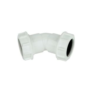 Kp Comp Waste 45° Bend White 32mm