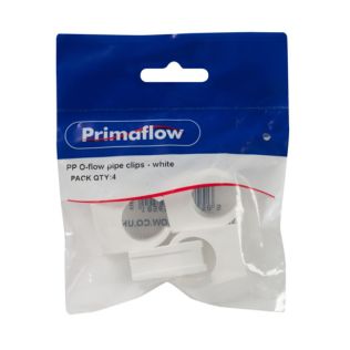 Overflow Pipe Clip - White - Pack X4