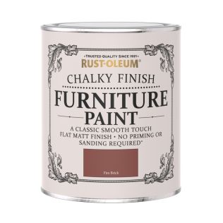 Rustoleum Chalky Finish Furniture Paint Fire Brick 750ml