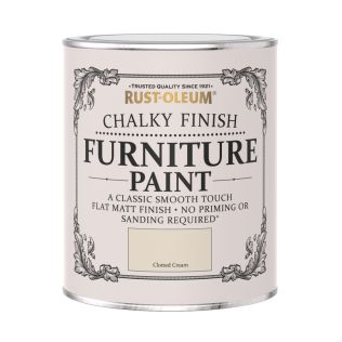 Rustoleum Chalky Finish Furniture Paint Clotted Cream 750ml