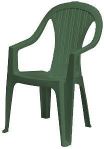 Highback Resin Chair Dark Green