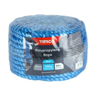 Blue Poly Rope - Coil 10mm X 30M