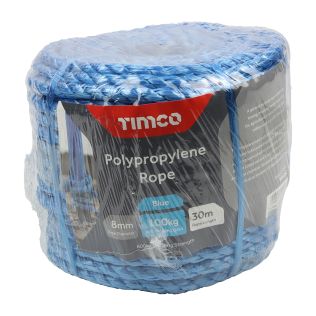 Blue Poly Rope - Coil 8mm X 30M