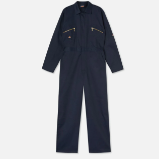 Full view of Dickies redhawk coverall showcasing key features like zip pockets 