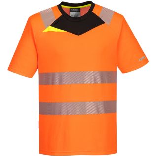 Portwest - Dx4 Hi-Vis T-Shirt - Orange & Black