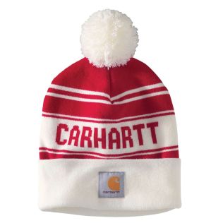 Carhartt - Knit Pom Pom Cuffed Logo Beanie