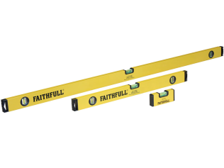 Faithfull 3 Piece Level Set (120cm, 60cm and 24cm Torpedo)