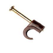 Cable Clips Brown 7mm