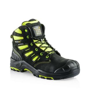 Buckbootz - Safety Lace Boot - Fluorescent Yellow / Black