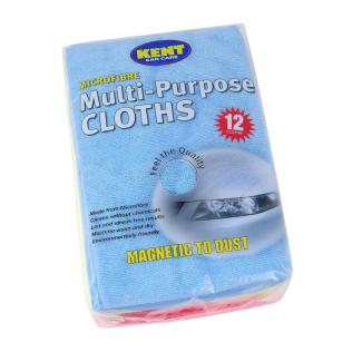 Kent Microfibre Multi-Purpose Cloths Pack Of 12