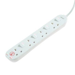Extension Lead Surge Protected Individually Switched 4-Gang 13A 2M