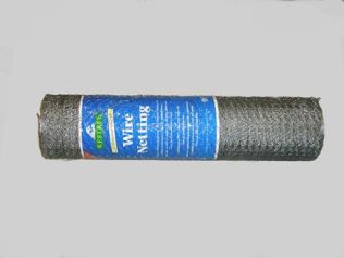 Wire Netting PVC Green 25mm Mesh X 500mm X 10M