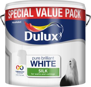 Dulux Silk Paint Pure Brilliant White 6L