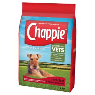 Chappie Dry Beef And Wholegrain Cereal 3kg