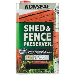 Ronseal Shed & Fence Preserver - Black - 5L