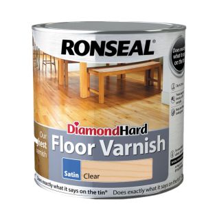 Ronseal Diamond Hard Satin Floor Varnish Clear 2.5L