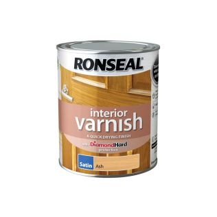 Ronseal Interior Satin Varnish Ash 750ml
