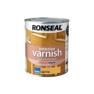 Ronseal Interior Satin Varnish Light Oak 750ml