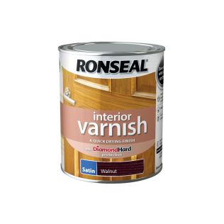 Ronseal Interior Satin Varnish Walnut 750ml