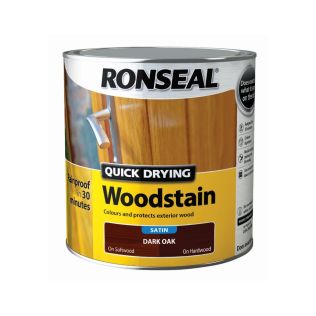 Ronseal Quick Drying Satin Woodstain Dark Oak 2.5L