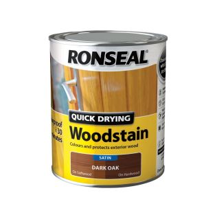 Ronseal Quick Drying Satin Woodstain Dark Oak 750ml
