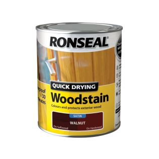 Ronseal Quick Drying Satin Woodstain Walnut 750ml