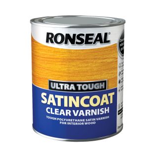Ronseal Ultra Tough Satin Polyurethene Varnish 750ml