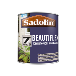 Sadolin Beautiflex Solvent Opaque Woodstain White 1L