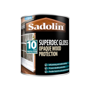 Sadolin Superdec Opaque Wood Protection White Gloss 2.5L