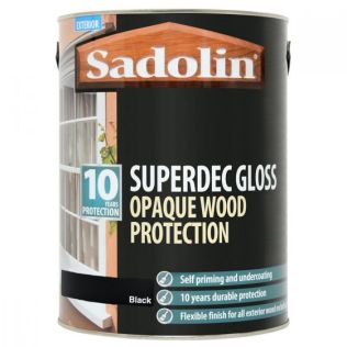 Sadolin Superdec Opaque Wood Protection Black Gloss 1L