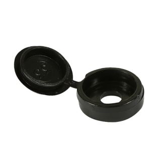 Screw Caps - Hinged Black Pk Of 100 (Fits 3.5 To 5.0mm)