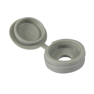 Screw Caps - Hinged Grey Pk Of 100 (Fits 3.5 To 5.0mm)
