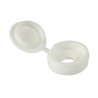 Screw Caps - Hinged White Pk Of 100 (Fits 3.5 To 5.0mm)
