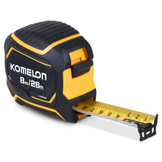 Komelon Extreme Standout 8M/26ft Tape Measure, Black/Yellow