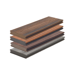 trex grooved composite decking in a range of colours
