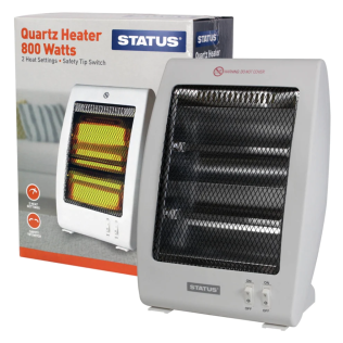STATUS Quartz Indoor Electric Heater - 800W Infrared Heater