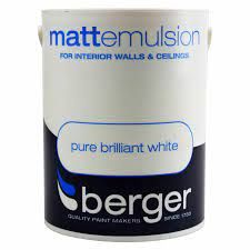 Berger Vinyl Matt Paint Pure Brilliant White 5L