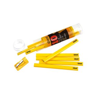 Advent - Tube of 10 Carpenters Pencils + Sharpener